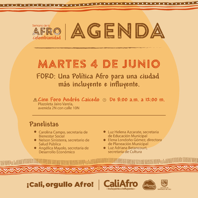 Foro: Una Pol&iacute;tica Afro para una ciudad m&aacute;s incluyente e influyente. 