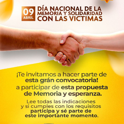 Abiertas las convocatorias para Conmemorar el D&iacute;a Nacional de la Memoria y Solidaridad con las V&iacute;ctimas