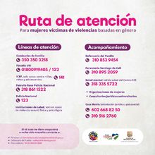 Ruta de atenci&oacute;n para v&iacute;ctimas de violencias basadas en g&eacute;nero