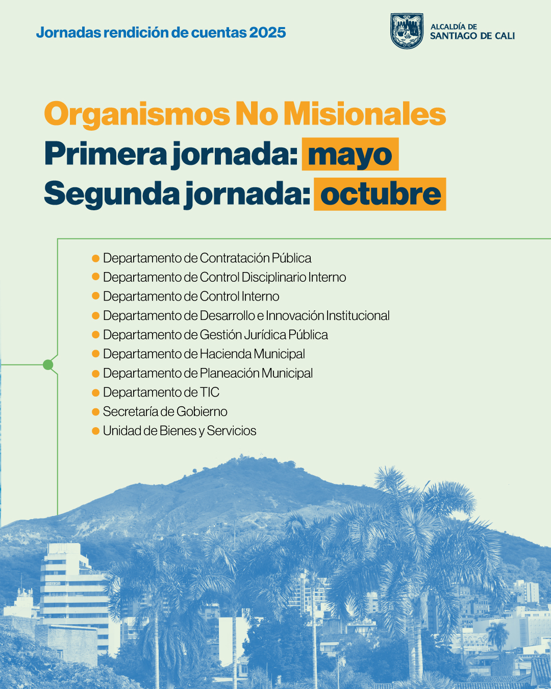 Participa en los espacios de rendición de cuentas de la Alcaldía de Cali para este 2025 Participa en los espacios de rendición de cuentas de la Alcaldía de Cali para este 2025