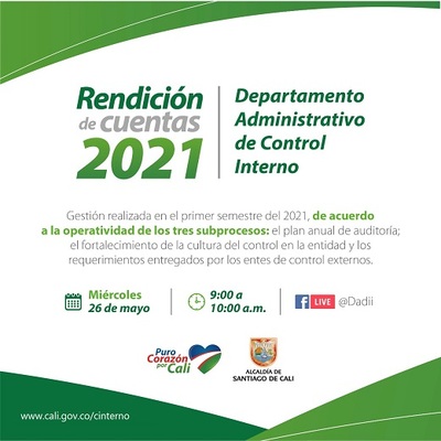 Primera Rendici&oacute;n de Cuentas del Departamento Administrativo de Control Interno 2021