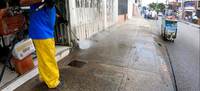 Desinfecci&oacute;n solidaria por las calles del Morichal
