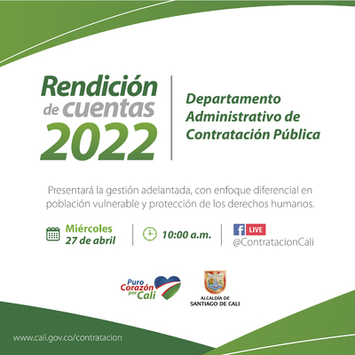 Primera Rendici&oacute;n de cuentas del Departamento Administrativo de Contrataci&oacute;n P&uacute;blica