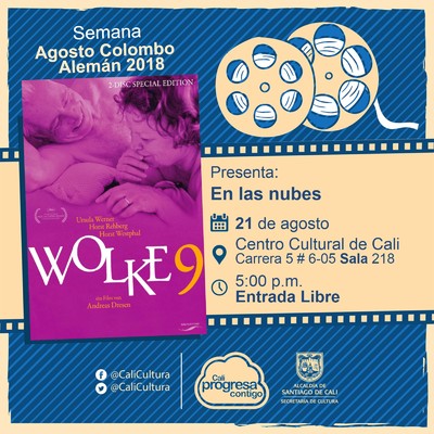 Semana Agosto Colombo Alem&aacute;n 2018   Pel&iacute;cula: En la nubes de Andreas Dresen A&ntilde;o: 2008 Duraci&oacute;n: 98 minutos Alemania - Sala 218 &ndash; Centro Cultural de Cali