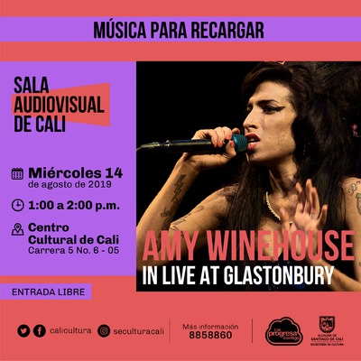 M&uacute;sica para recargar Amy Winehouse  - Centro Cultural de Cali, Carrera 5 No. 6-05 - Sal&oacute;n 218