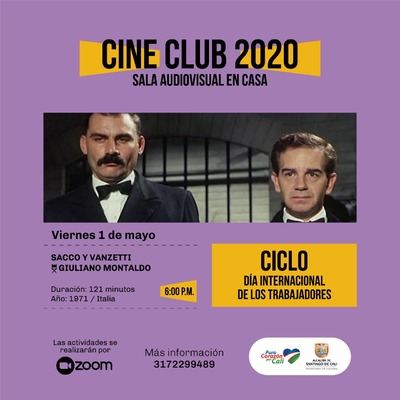 Cine club 2020 Sala Audiovisual en casa viernes 1 mayo