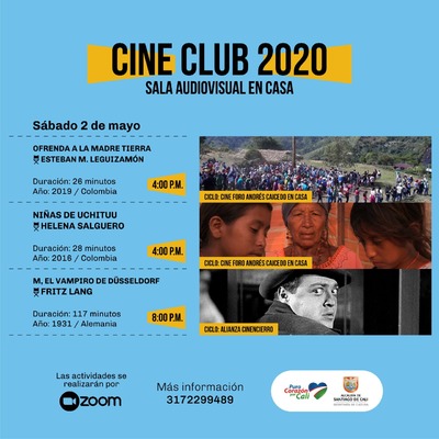 Cine club 2020 Sala Audiovisual en casa sabado 2 mayo
