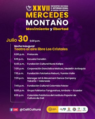 Gala Inaugural del XXVII Encuentro Nacional e Internacional de Danzas Folcl&oacute;ricas Mercedes Monta&ntilde;o