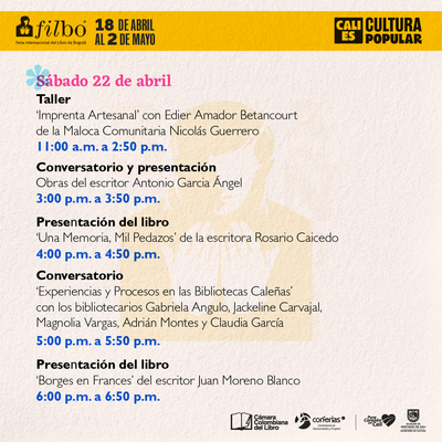 Cali es Cultura Popular  Ag&eacute;ndate con la Literatura Cale&ntilde;a - Festival Internacional del Libro de Bogot&aacute;