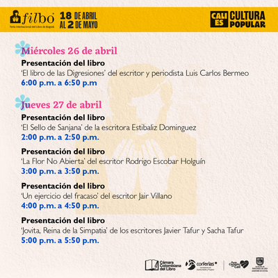 Cali es Cultura Popular  Ag&eacute;ndate con la Literatura Cale&ntilde;a - Festival Internacional del Libro de Bogot&aacute;