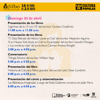Cali es Cultura Popular  Ag&eacute;ndate con la Literatura Cale&ntilde;a - Festival Internacional del Libro de Bogot&aacute;
