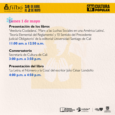 Cali es Cultura Popular  Ag&eacute;ndate con la Literatura Cale&ntilde;a - Festival Internacional del Libro de Bogot&aacute;