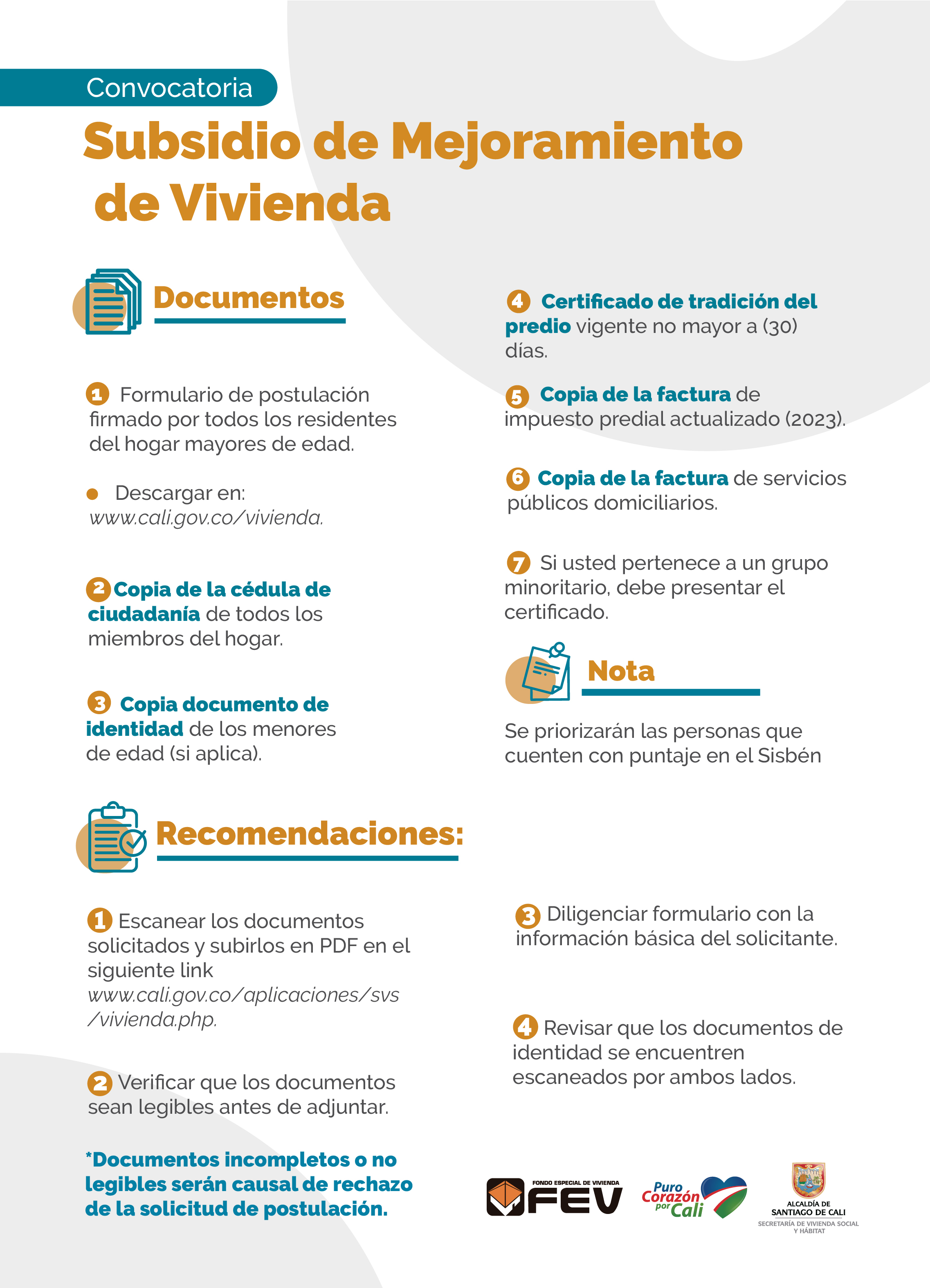 Documentos Postulación Subsidio Documentos Postulación Subsidio