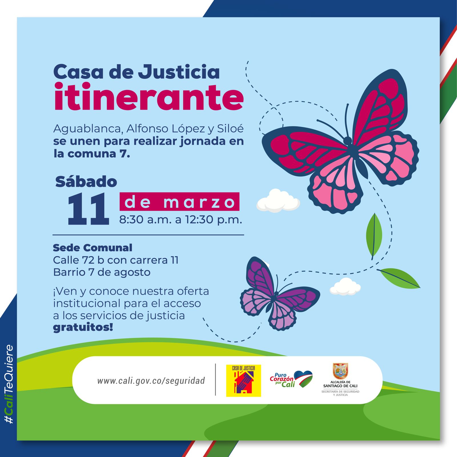 Participe de la jornada de servicios de justicia gratuitos este sábado en la comuna 7 Participe de la jornada de servicios de justicia gratuitos este sábado en la comuna 7