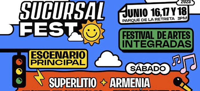 Este es el poderoso cartel del escenario principal de Sucursal Fest 2023