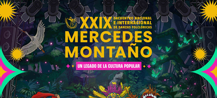 Este es el afiche Oficial del Encuentro de Danzas Folcl&oacute;ricas Mercedes Monta&ntilde;o 2023