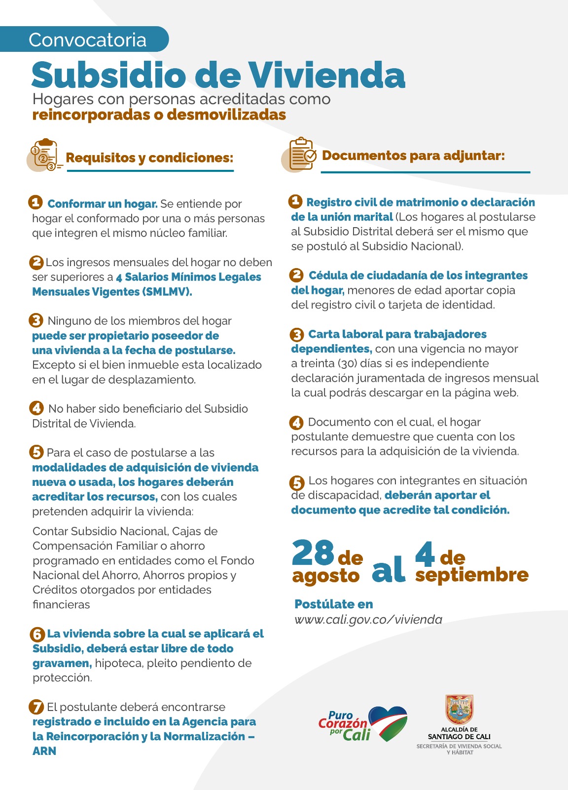 Convocatoria subsidio de vivienda Convocatoria subsidio de vivienda