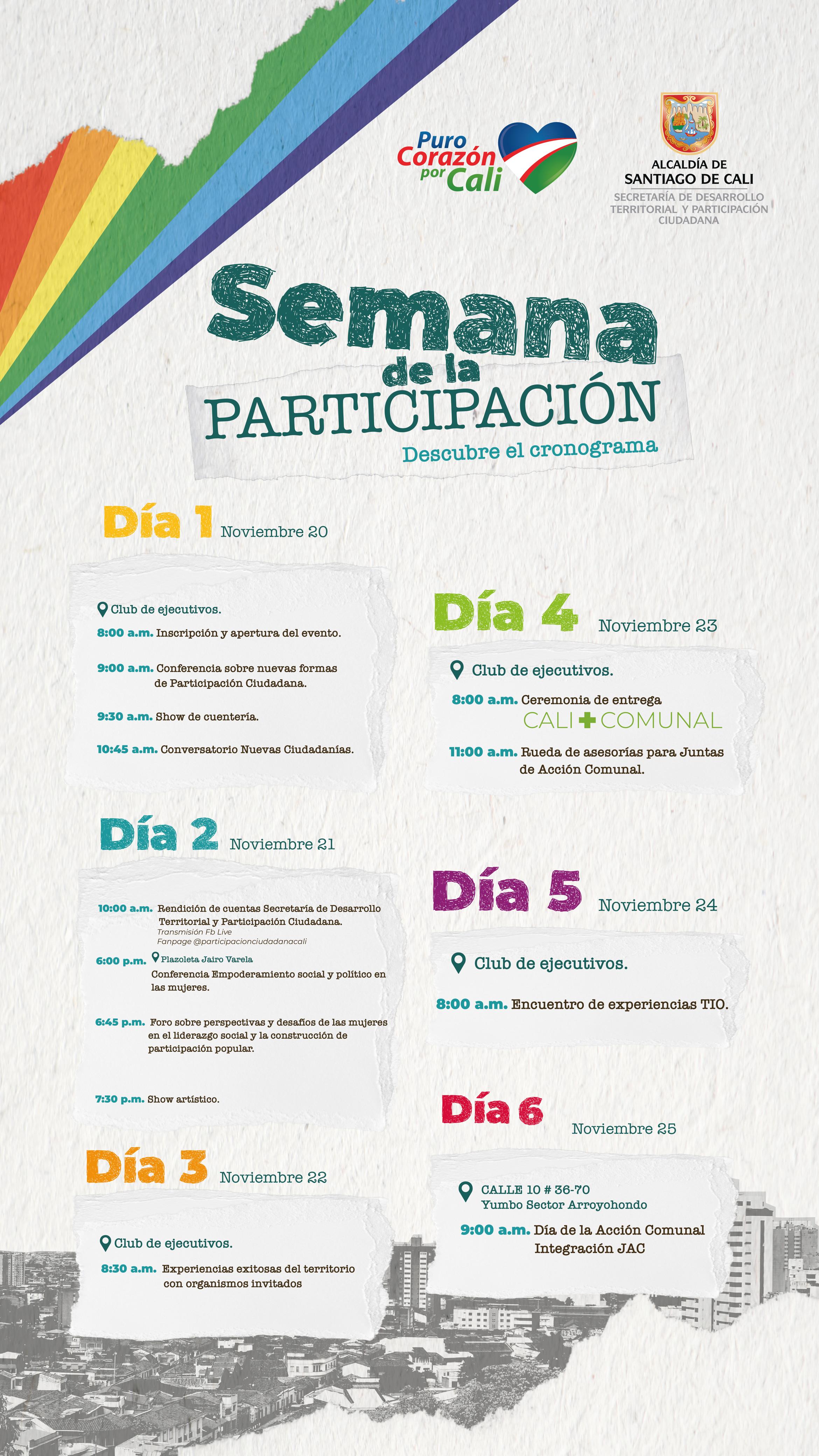 cronograma de la semana de participación ciudadana 2023 cronograma de la semana de participación ciudadana 2023