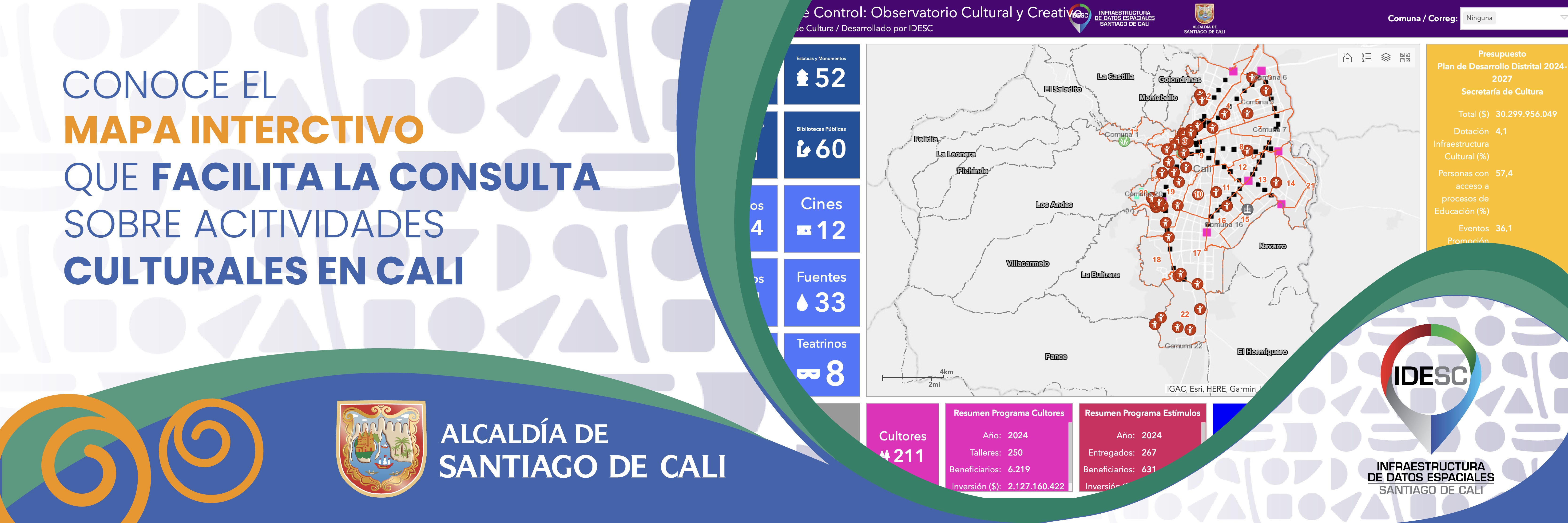 Pieza gráfica donde se muestra en el lado izquierdo una fotografía con el tablero de control, mapa e indicadores; al costado derecho se muestre el título de la noticia.