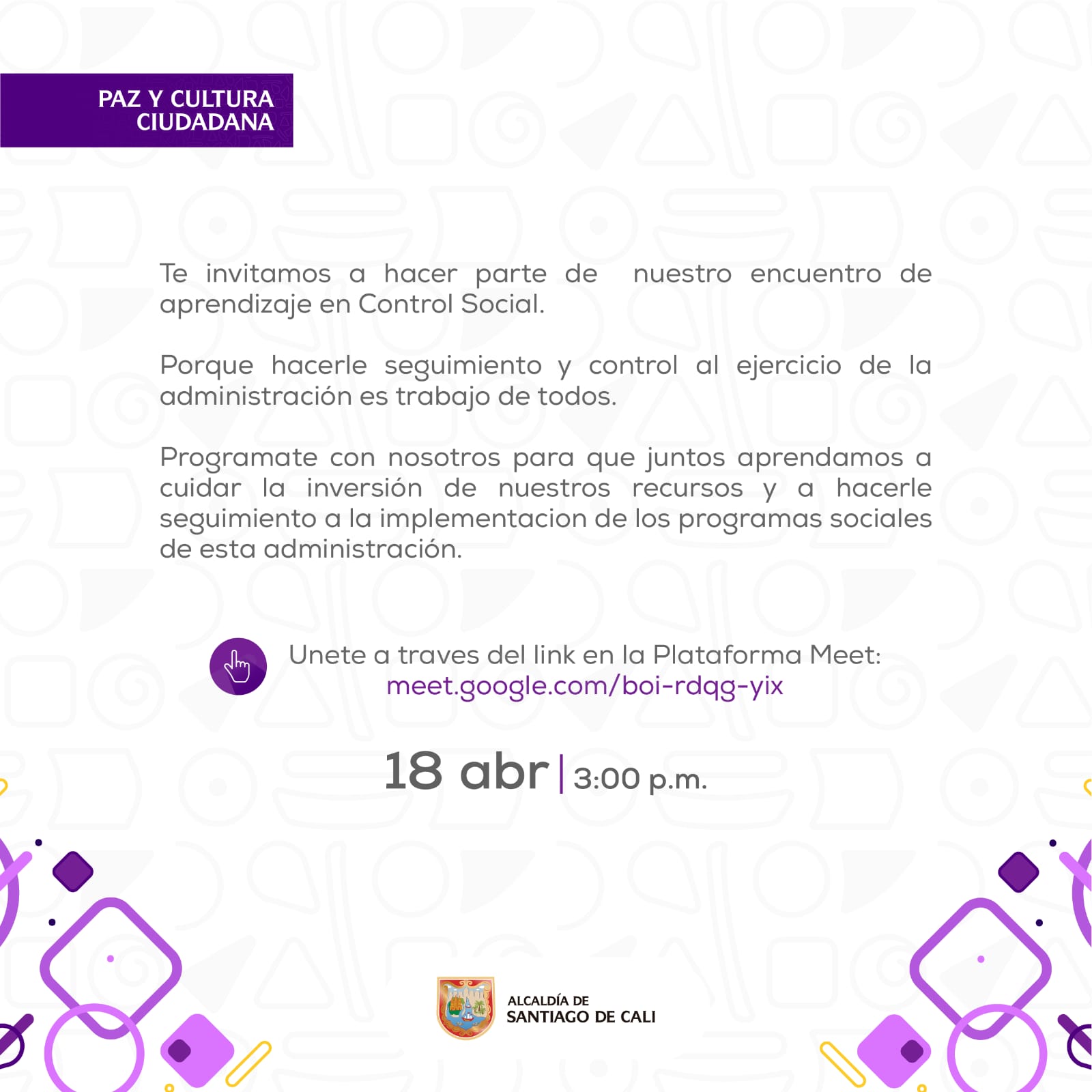 Encuentro Aprendizaje Control Social Encuentro Aprendizaje Control Social
