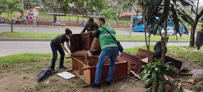 Funcionarios, contratistas y operadores de aseo se unieron en una gran muestra de amor a Cali