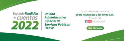 El 29 de noviembre ser&aacute; la rendici&oacute;n de cuentas de la Uaesp