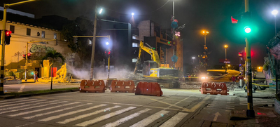 Adi&oacute;s al puente peatonal de la Calle 5 con Carrera 6, el primer paso para el Bulevar de San Antonio