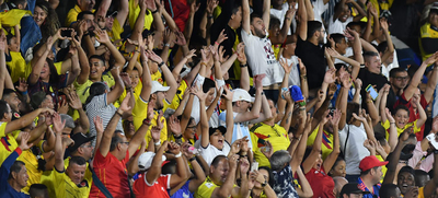 Colombia tuvo la mejor hinchada en su encuentro contra Brasil, en el Suramericano de F&uacute;tbol Sub20