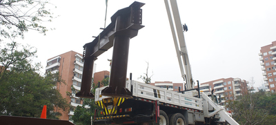Estructura met&aacute;lica del Proyecto Integral Cristo Rey ya est&aacute; siendo instalada en el tramo 2