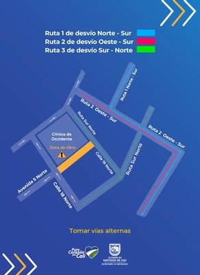 Plan de manejo de tr&aacute;nsito Cl&iacute;nica de Occidente
