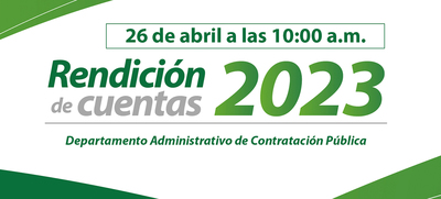 El 26 de abril, Contrataci&oacute;n P&uacute;blica rendir&aacute; cuentas a la ciudadan&iacute;a