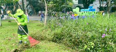 Parque de La M&uacute;sica se enluci&oacute; con jornada de limpieza y ornato