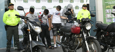Capturados en Cali seis motoatracadores de los m&aacute;s buscados