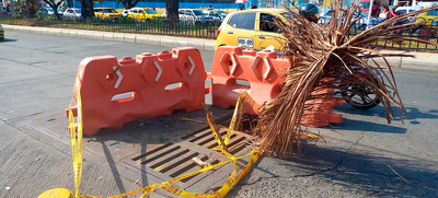 Se restablecieron rejillas hurtadas en la carrera 39 para habilitar movilidad