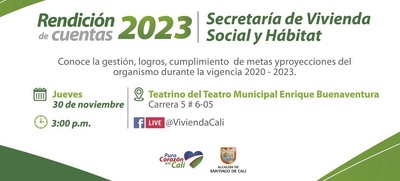 Secretar&iacute;a de Vivienda rendir&aacute; cuentas el pr&oacute;ximo 30 de noviembre