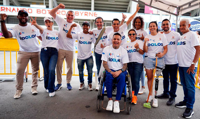 Los &lsquo;&iacute;dolos&rsquo; se presentaron en sociedad y animaron la jornada en la estaci&oacute;n Panamericana de la Ciclovida