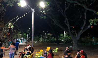 Parque El Ingenio y barrio San Antonio, los espacios revitalizados con el  nuevo alumbrado p&uacute;blico de tecnolog&iacute;a led