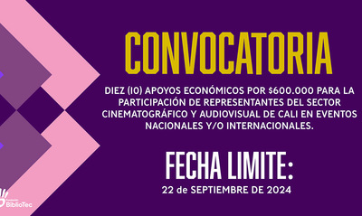 Cali, destino f&iacute;lmico: convocatoria de apoyos para representantes del sector  cinematogr&aacute;fico y audiovisual
