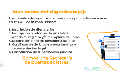 Ya est&aacute;n listos 17 CALI para radicar los tr&aacute;mites de organismos comunales