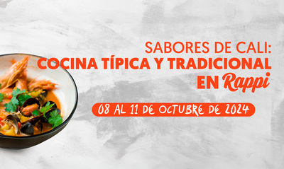 Participa en la convocatoria Sabores de Cali: Cocina t&iacute;pica y tradicional en Rappi