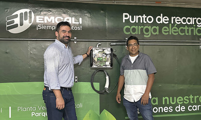 EMCALI promueve movilidad sostenible durante la COP 16  con instalaci&oacute;n de seis estaciones de recarga en la Plazoleta Jairo Varela