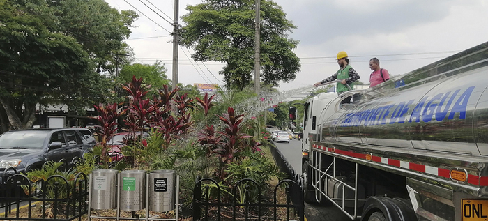 Avanza el mantenimiento de jardines en Cali