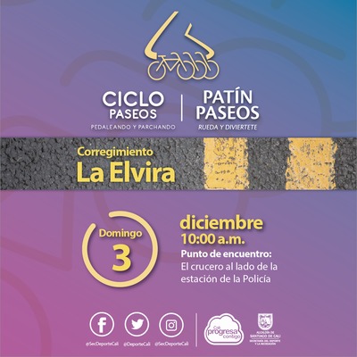 Ciclo y Pat&iacute;n Paseo corregimiento La Elvira