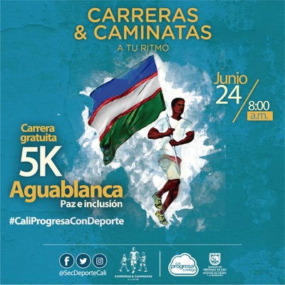 Carrera gratuita 5k Aguablanca - Paz e inclusi&oacute;n 