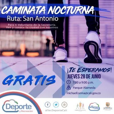 Caminata nocturna ruta San Antonio