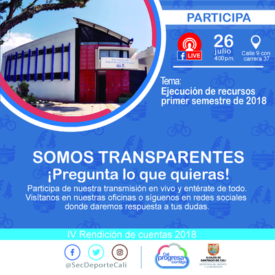 Somos Transparentes - Ejecuci&oacute;n de recursos primer semestre de 2018