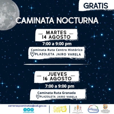 Caminata nocturna ruta Granada