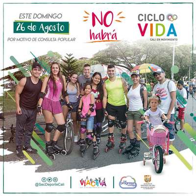 Este domingo por consulta popular no habra Ciclovida