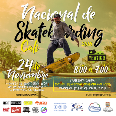 Nacional de Skateboarding Cali 2018