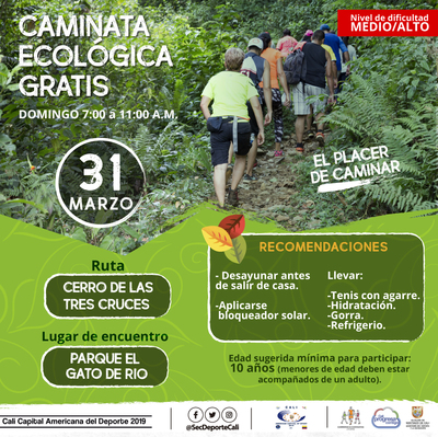 Caminata ecol&oacute;gica ruta Cerro de Tres Cruces